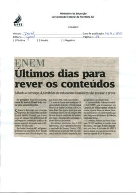 Realização da prova do ENEM