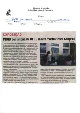 PIBID de História da UFFS realiza mostra sobre Chapecó