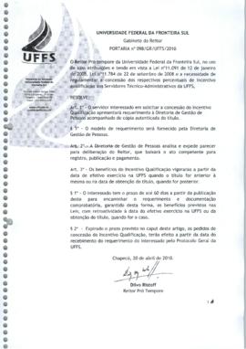 Portaria 098-GR-2010