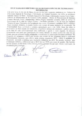 Ata de Reunião com os Diretores da SETI