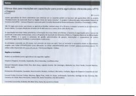 Últimos dias para inscrições em capacitação para jovens agricultores oferecida pela UFFS