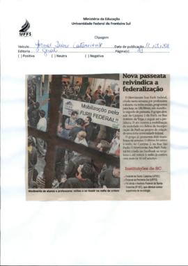 Movimento FURB Federal realiza passeata