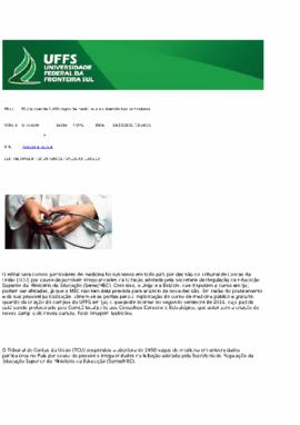 TCU suspende 2.460 vagas de medicina em universidades particulares