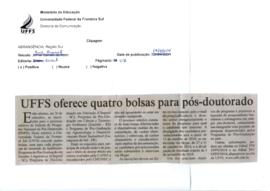 UFFS oferece quatro bolsas para pós-doutorado