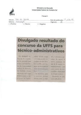Divulgado resultado do concurso da UFFS para técnicos-administrativos