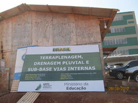 Terraplenagem, drenagem pluvial e sub-base vias internas – Campus Realeza