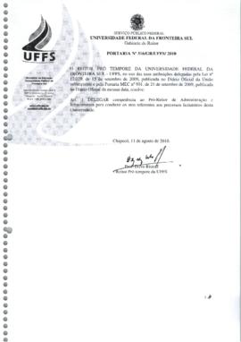 Portaria 316-GR-2010