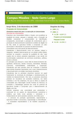 Proposta da Universidade