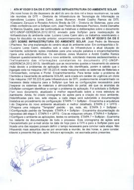 Ata 03 da DS e DITI Infraestrutura do Ambiente Solar