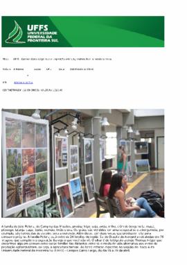 UFFS - Campus Cerro Largo recebe exposição sobre Agricultura Familiar nesta semana