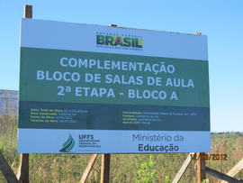 Construção Bloco A – Campus Laranjeiras do Sul