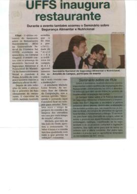 UFFS inaugura restaurante