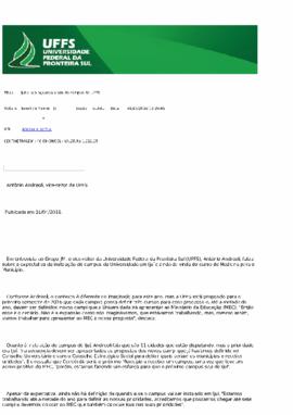 Ijuí ainda aguarda vinda de campus da UFFS