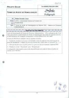 Termo de Aceite de Homologação-Sistema CPA