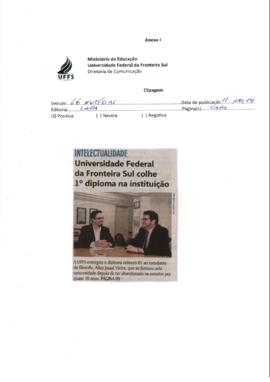 UFFS colhe 1° diploma na instituição