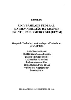 Projeto da Universidade Federal da Mesorregião - 112006