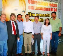 Solenidades com a equipe diretiva da UFFS