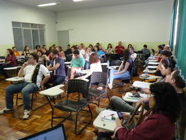 Assembleia de professores em greve