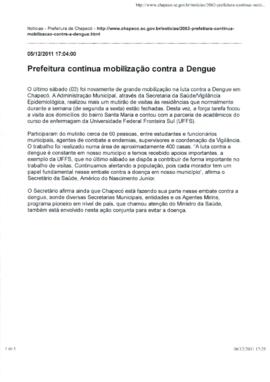 Força tarefa de acadêmicos contra dengue