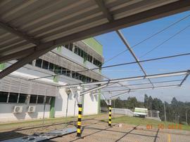 Construção das garagens para veículos oficiais