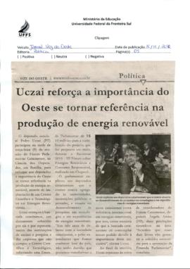 Uczai reforça a importância do Oeste se tornar referência na produção de energia renovável