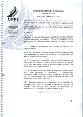 Portaria 099-GR-2010