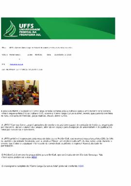 UFFS - Campus Cerro Largo participará de evento artístico-cultural no município