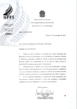 Memorando reiterando aumento no quadro de servidores da DGI