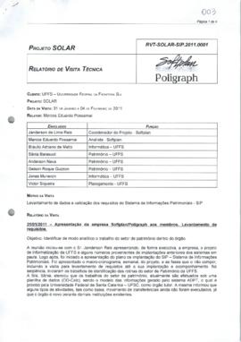 Relatório de Visita Técnica - Validação do SIP