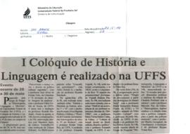 I Colóquio de História e Linguagem é realizado na UFFS