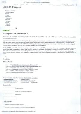 UFFS poderá ter medicina em SC