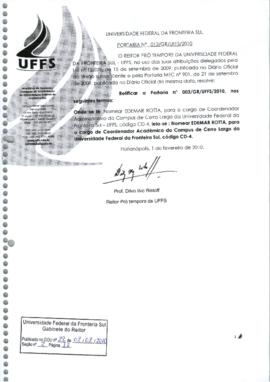 Portaria 013-GR-2010