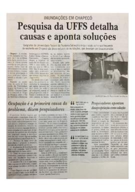 Pesquisa da UFFS detalha causas e aponta soluções