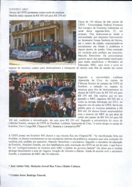 Alunos da UFFS protestam contra corte de recursos