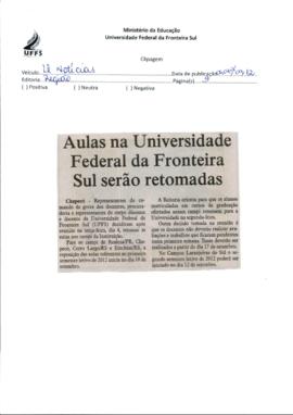 Aulas da UFFS retornam após greve
