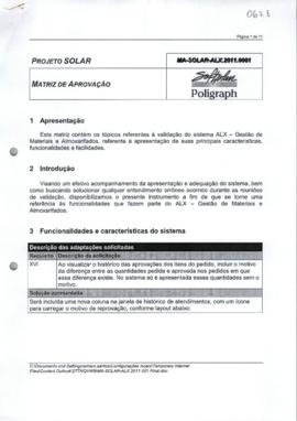 Matriz de Aprovação-Sistema ALX
