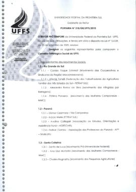 Portaria 218-GR-2010