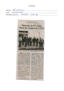 Bancada do PT visita obras do Campus da UFFS