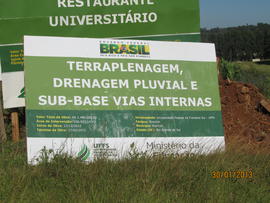Terraplenagem, drenagem pluvial e sub-base vias internas – Campus Erechim