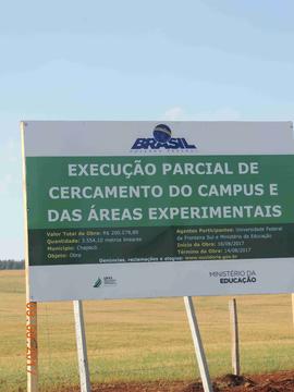 Execução de cercamento do Campus Chapecó e Áreas Experimentais