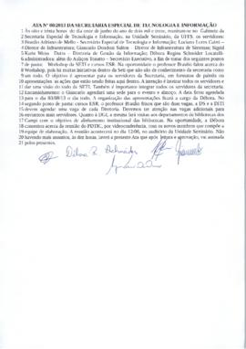 Ata 08 da Secretaria Especial de Tecnologia e Informação