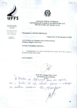 Ofício solicitando estrutura para portadores de necessidades especiais