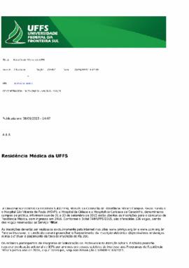 Residencia médica da UFFS