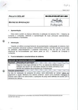 Matriz de Aprovação-Sistema SCL
