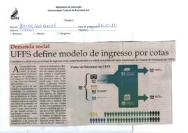 UFFS define modelo de ingresso por cotas