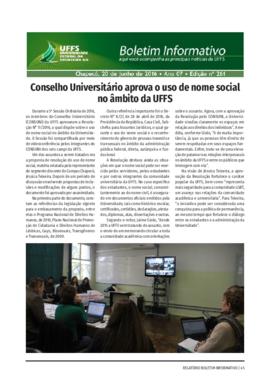 Boletim Informativo 261