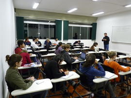 Primeiro dia de aula no campus definitivo