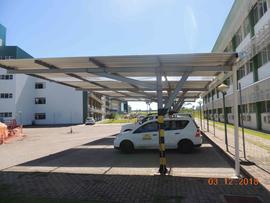 Construção das garagens para veículos oficiais