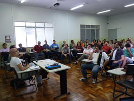 Assembleia de professores em greve