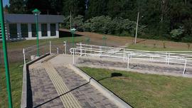 Execução de rotas acessíveis entre os blocos e estacionamento – Campus Chapecó